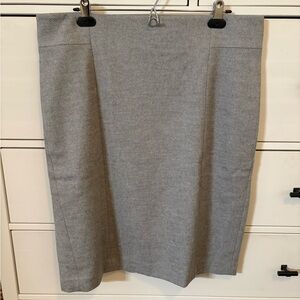 Ann Taylor 14p Gray Herringbone Pencil Skirt - Women's